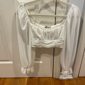 White Adiktd Crop Top